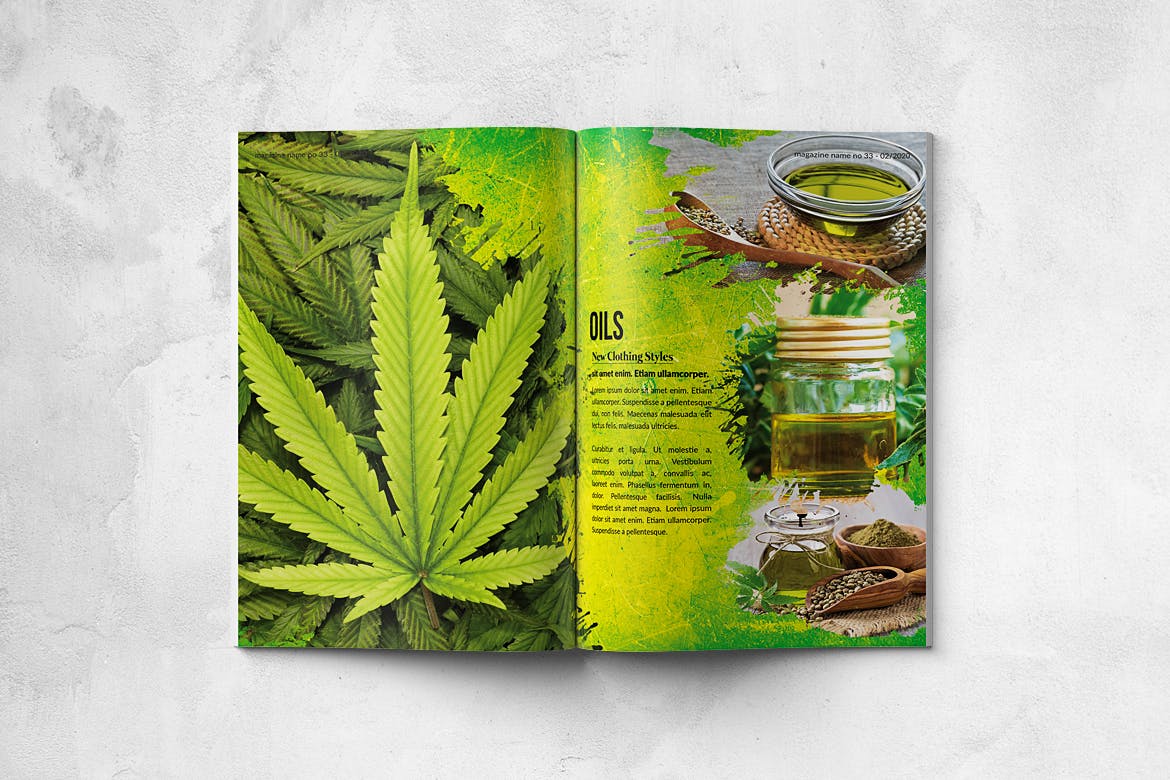 大麻生物研究主题蚂蚁素材精选杂志排版设计模板 Cannabis Magazine – A4 & US Letter – 28 pgs插图(4)