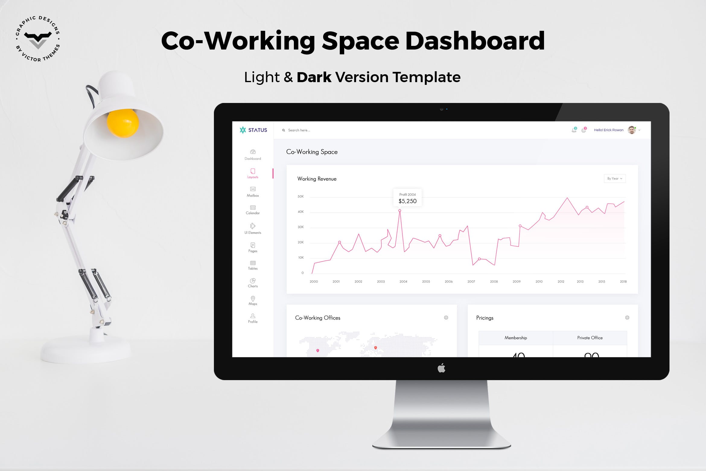 协同工作管理系统后台管理仪表盘UI设计大洋岛精选套件 Co Working Admin Dashboard UI Kit插图 协同工作管理系统后台管理仪表盘UI设计大洋岛精选套件 Co Working Admin Dashboard UI Kit插图