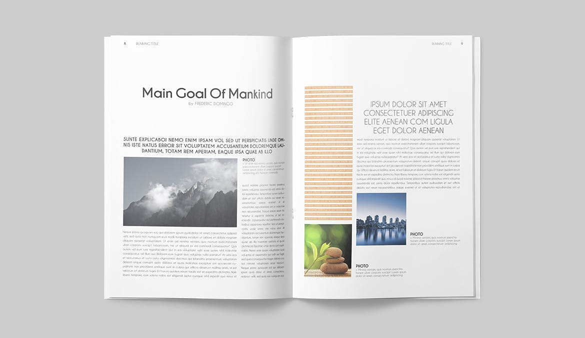 一套专业干净设计风格InDesign第一素材精选杂志模板 Magazine Template插图(4)