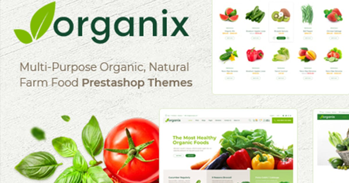 生鲜类电商平台Prestashop网上超市主题模板第一素材精选 Themes Organix Responsive Prestashop 1.7插图