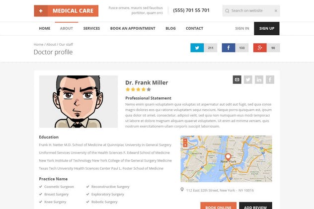 医疗保健医学主题网站设计PSD模板第一素材精选 Medical Care – Medical PSD Template插图(7)