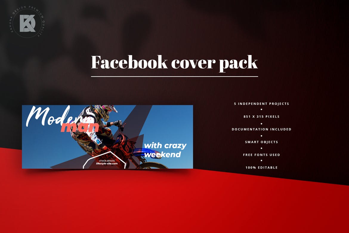 5款Facebook主页促销广告封面设计模板蚂蚁素材精选 Facebook Cover Pack插图(5)