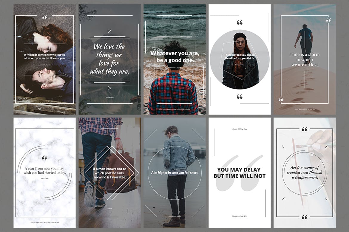 10款Instagram社交引语贴文设计模板大洋岛精选 Quotes Instagram Stories插图4