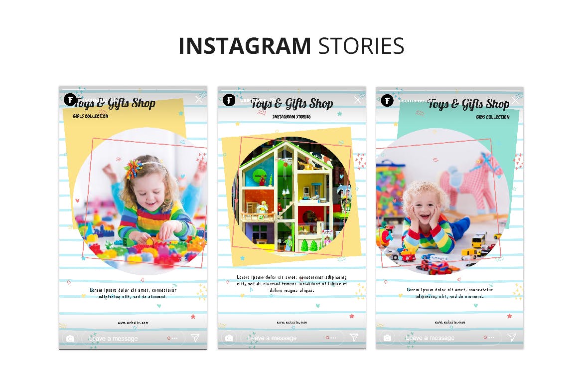 玩具及礼品店Instagram品牌故事设计模板第一素材精选 Toys & Gift Shop Instagram Stories插图(2)