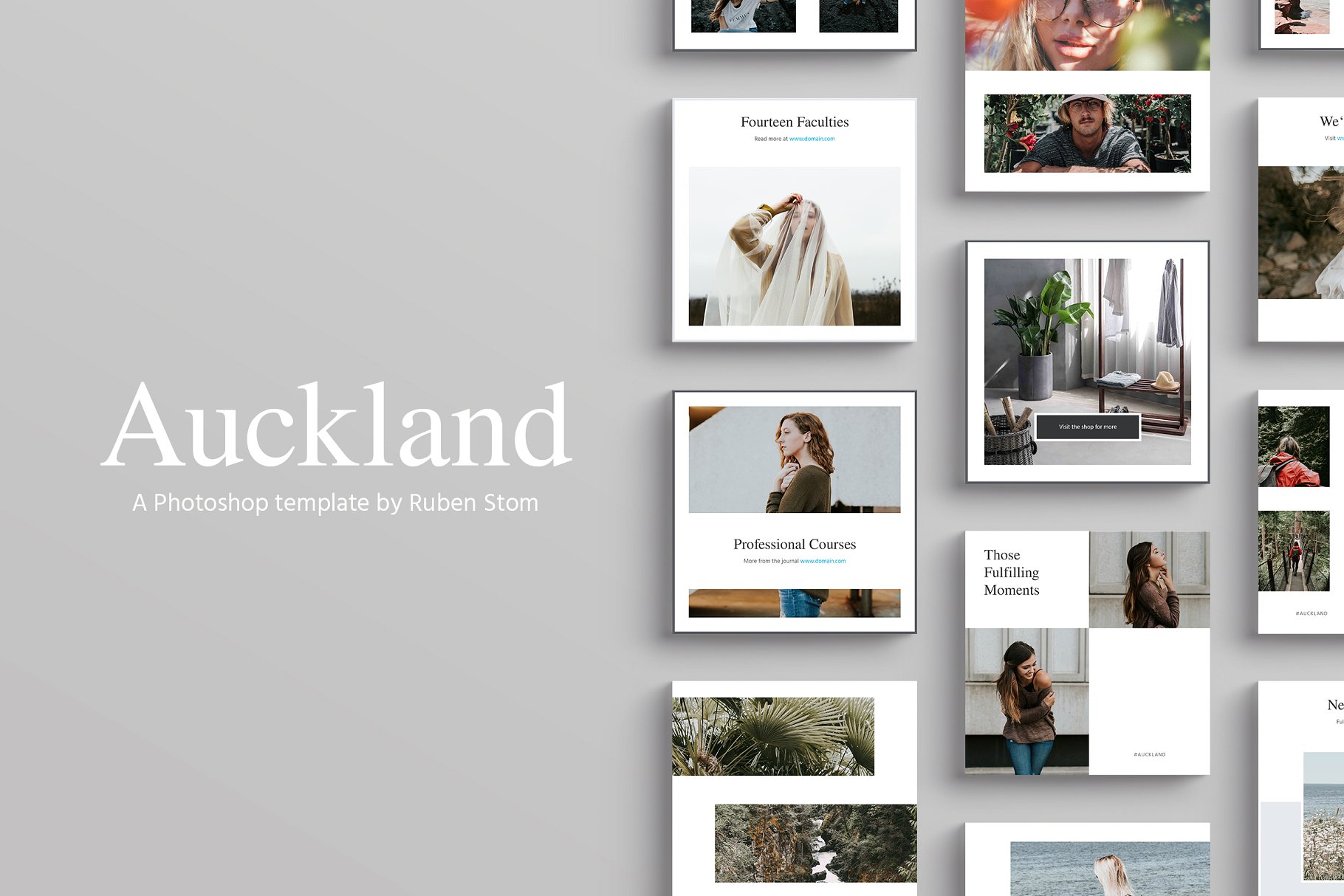 生活摄影社交媒体贴图模板第一素材精选 Auckland Social Media Templates插图