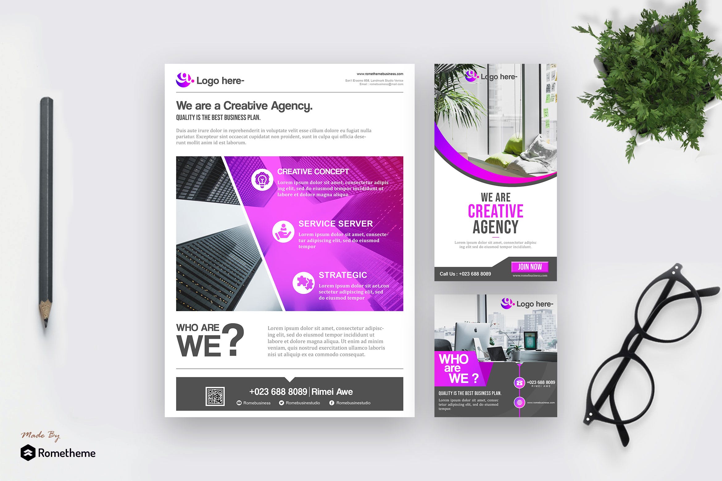 极简主义设计风格企业宣传广告设计素材 Business – Minimalist Template Pack插图
