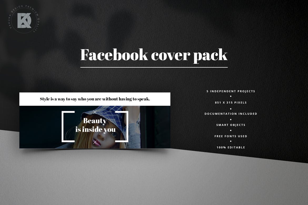 时尚服饰品牌推广Facebook社交主页封面设计素材 Fashion Facebook Pack插图(3)