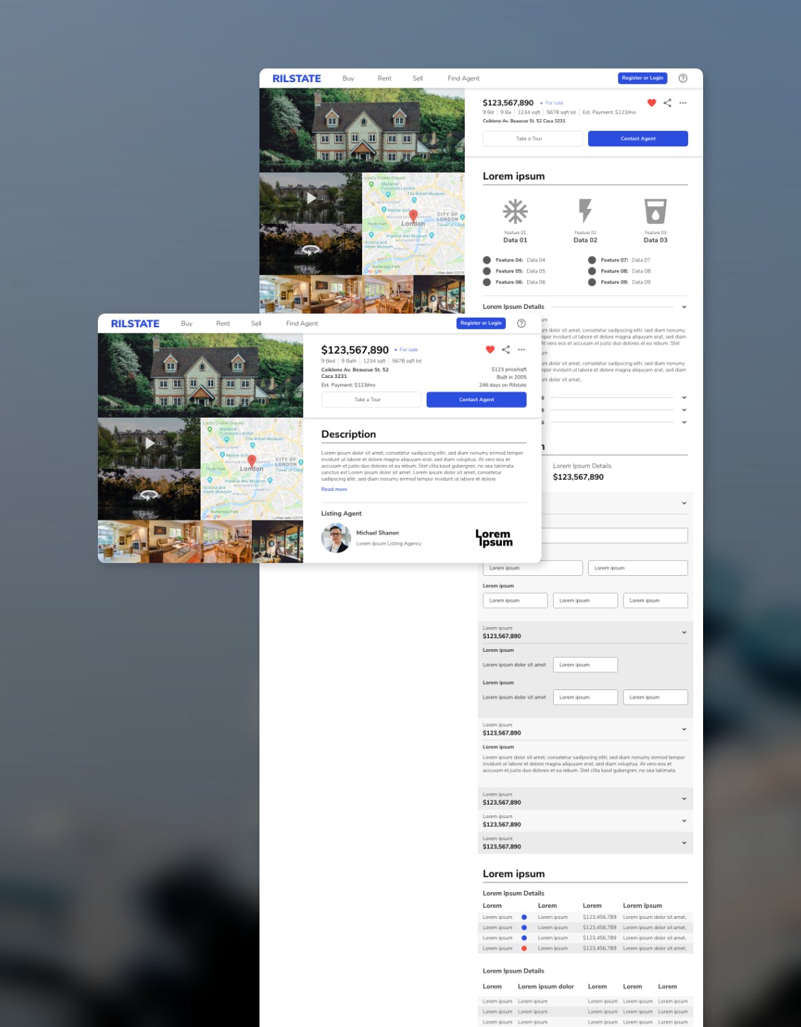 房地产租赁销售网站设计HTML模板第一素材精选 RILSTATE – Real Estate Homepage Template插图(4)