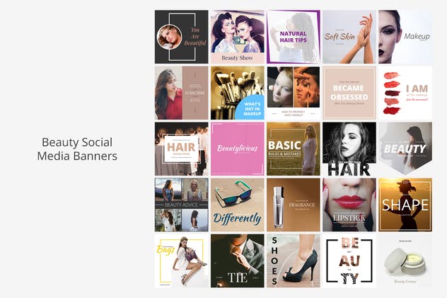 250个社交媒体营销Banner设计模板第一素材精选素材 Instagram Social Media Banners Pack插图(8)