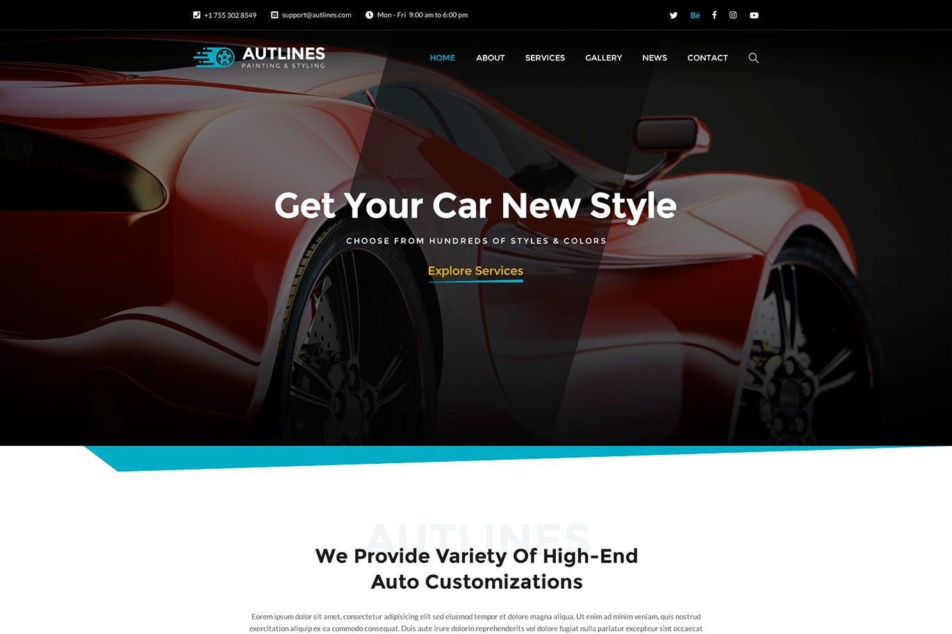 汽车经销商/4S店网站HTML模板第一素材精选 Autlines – Autodealer HTML Template插图(2)