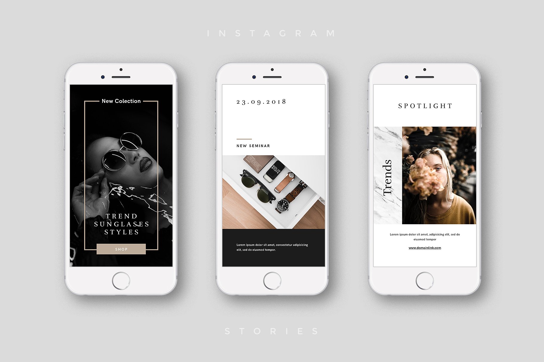 奢侈品电商社交媒体Ins故事贴图模板第一素材精选 Luxury Instagram Stories Pack插图(5)