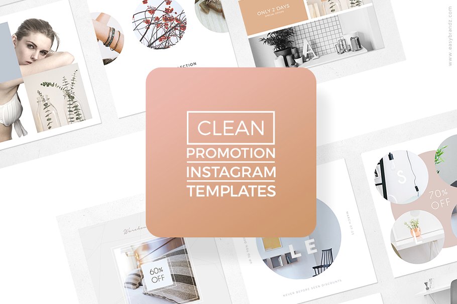 简约风格Instagram促销模板第一素材精选 Instagram Promotion Clean Templates插图