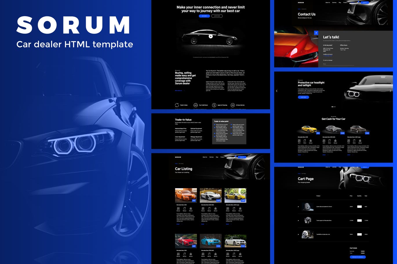 汽车4S经销商/汽车品牌官网HTML模板第一素材精选 Sorum – Car Dealer HTML Template插图