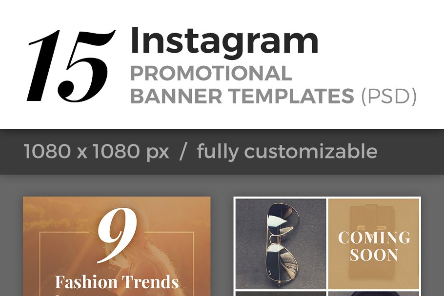 15个时尚北欧风横幅模板第一素材精选(PSD) 15 Instagram Banner Templates (PSD)插图(6)