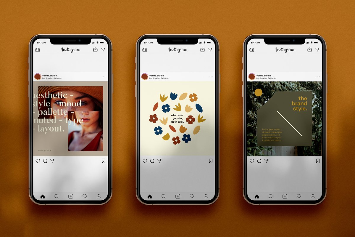 VORMA-时尚Instagram社交媒体方形设计模板第一素材精选插图