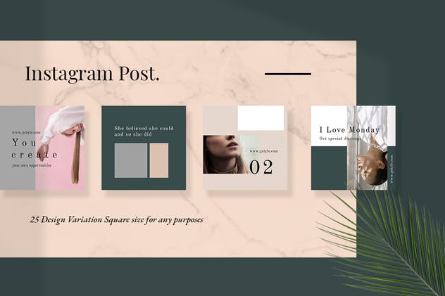Instagram社交媒体文章贴图模板第一素材精选 Roses – Instagram Post Template插图(4)