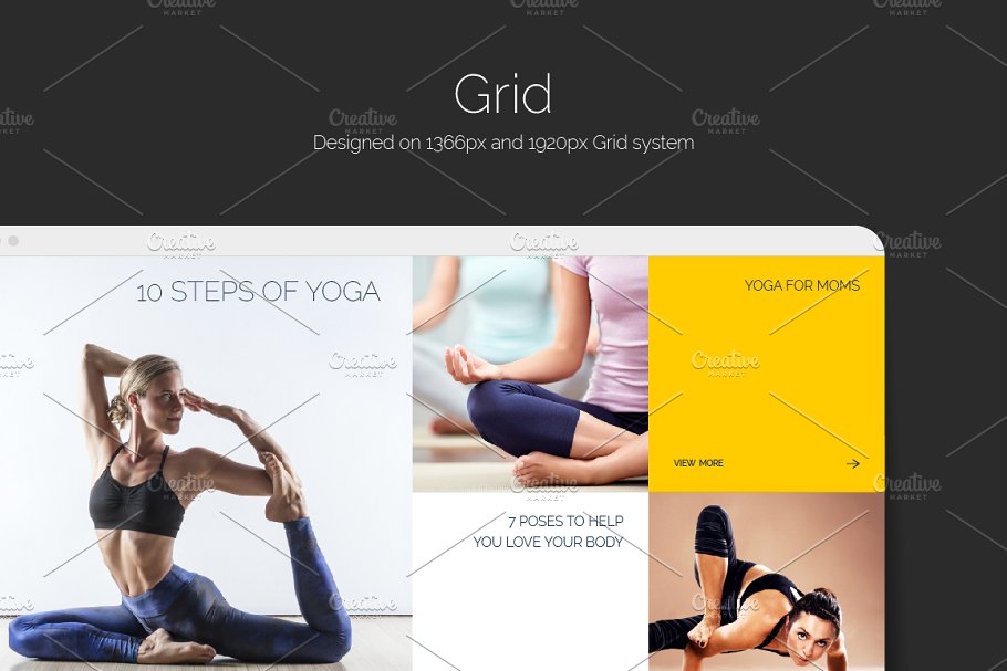 瑜伽主题PSD网站模板第一素材精选 Lotus – Yoga PSD Template插图(1)