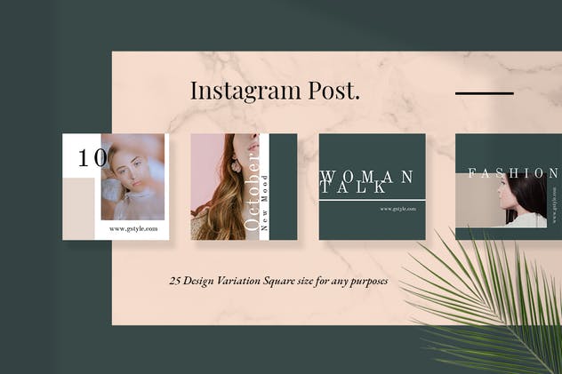 Instagram社交媒体文章贴图模板大洋岛精选 Roses – Instagram Post Template插图1