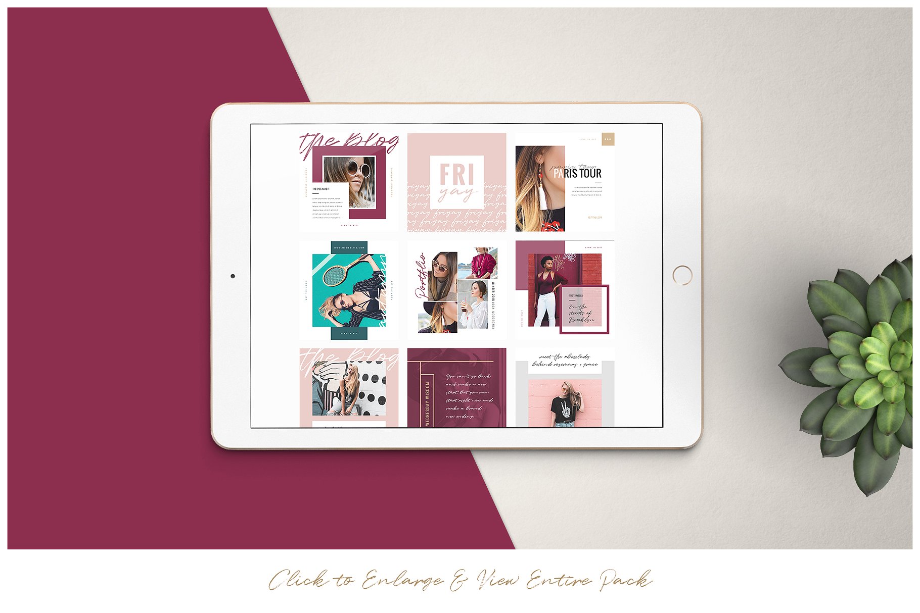潮流时尚主题社交媒体贴图模板第一素材精选素材 BROOKLYN | Social Media Pack插图(5)