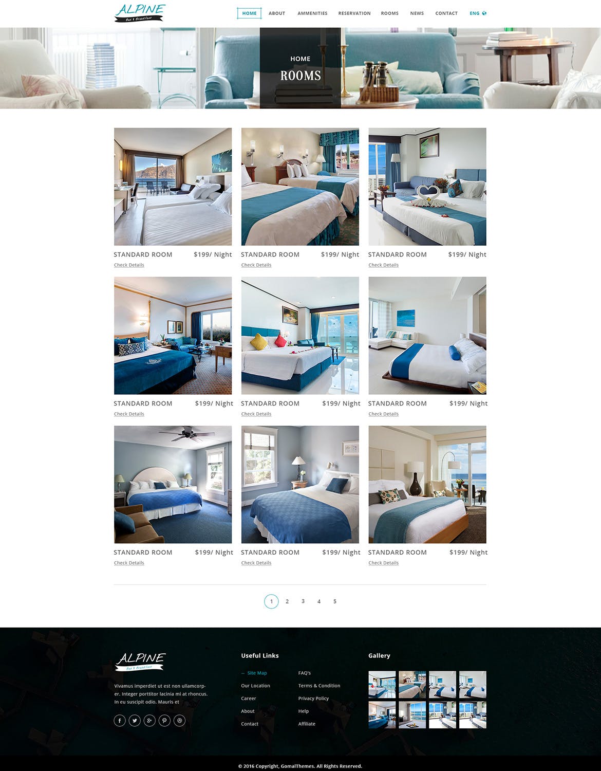 酒店品牌官网建设HTML模板第一素材精选下载 Alpine插图(4)