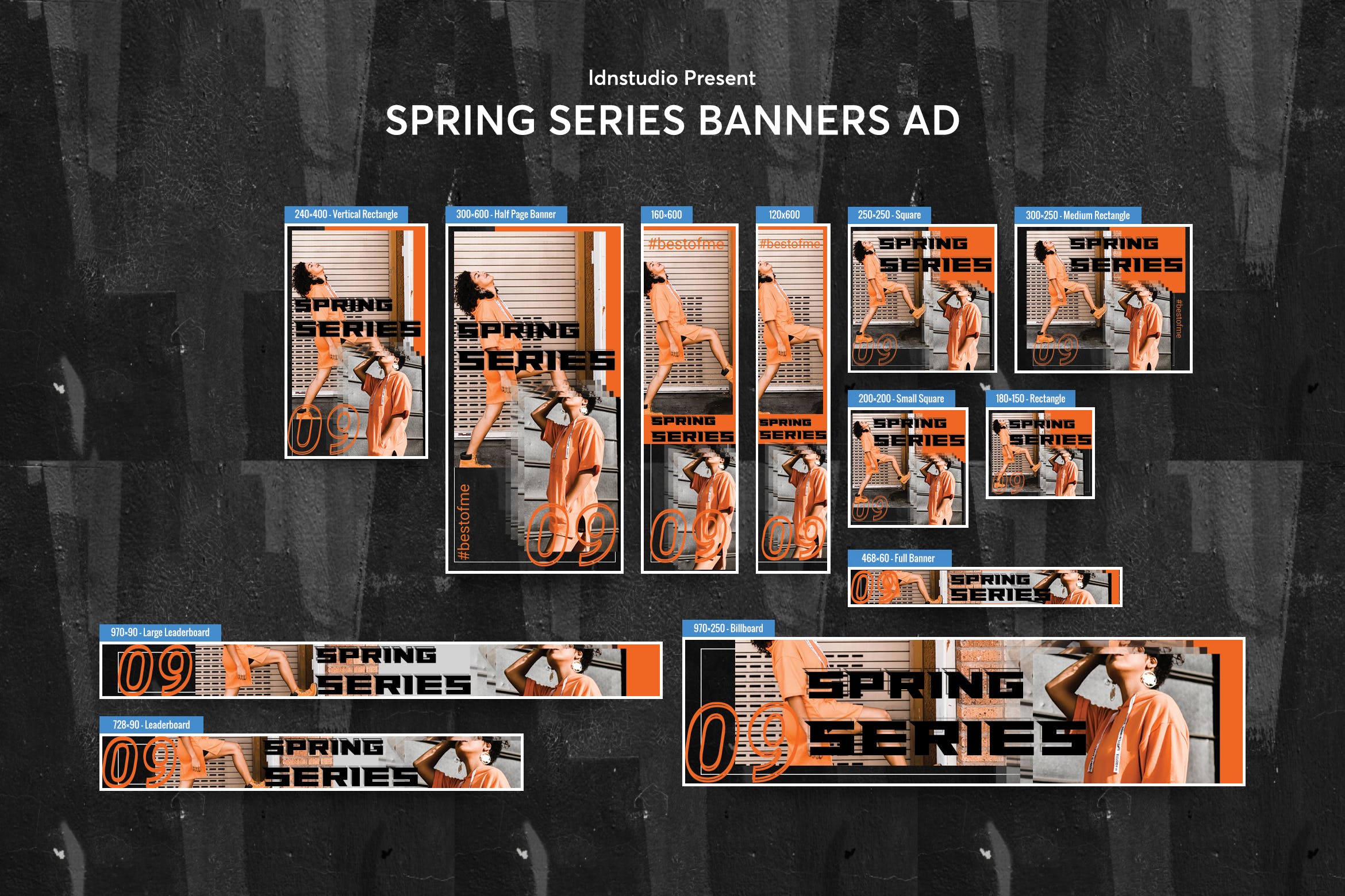 春季新装上市广告Banner图设计PSD模板 Spring Series Banners Ad PSD Template插图