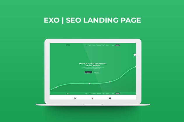 SEO网络营销服务HTML网站模板蚂蚁素材精选 EXO | Seo Landing Page插图(1)