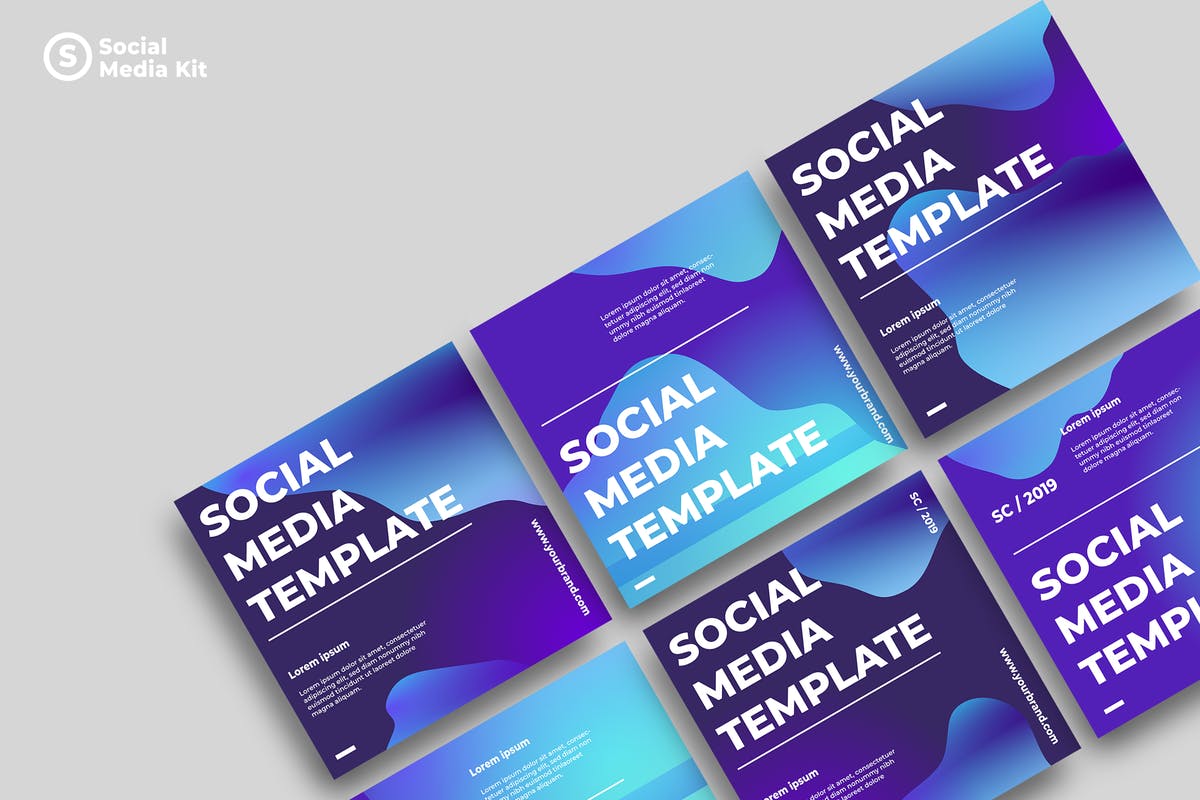 社交媒体正方形广告&贴图创意设计模板v20 SRTP – Social Media Kit.20插图