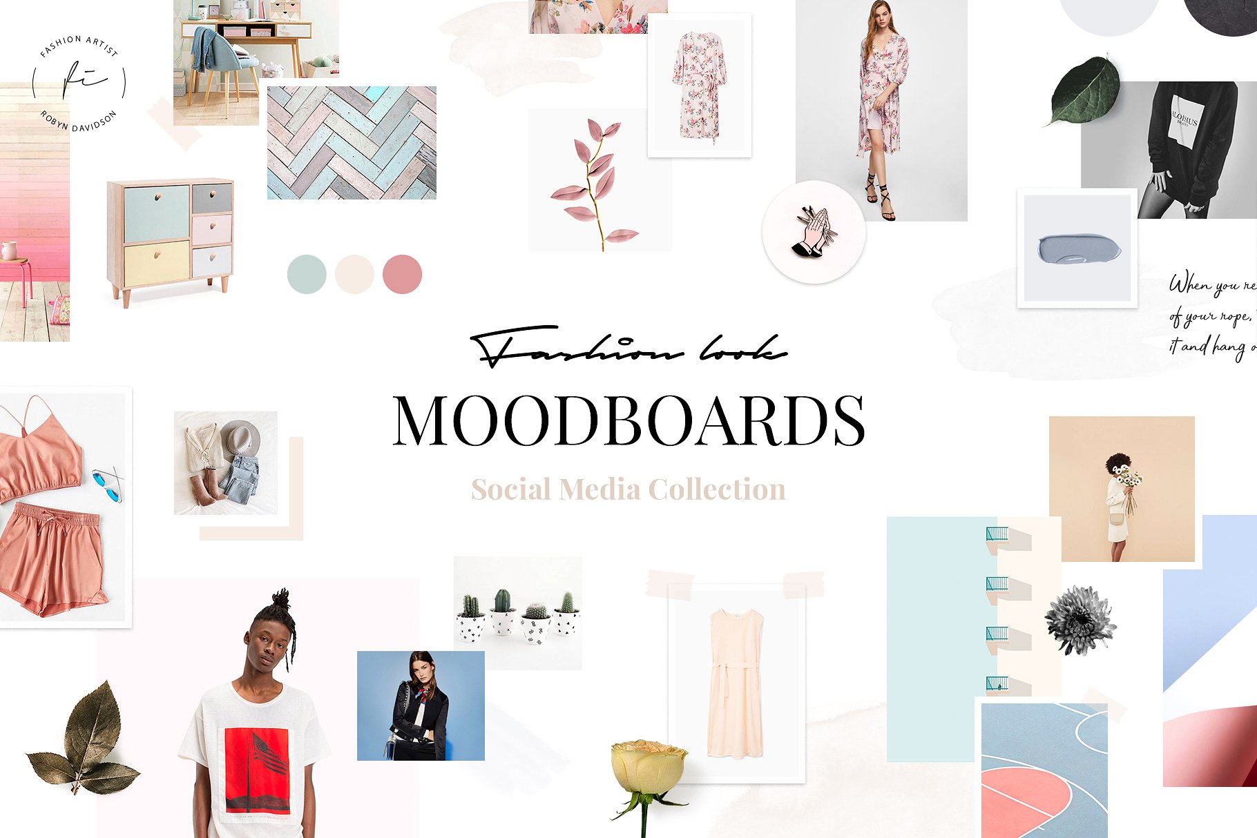新社交媒体时尚故事贴图模板第一素材精选 Fashionized Mood Boards Collection插图