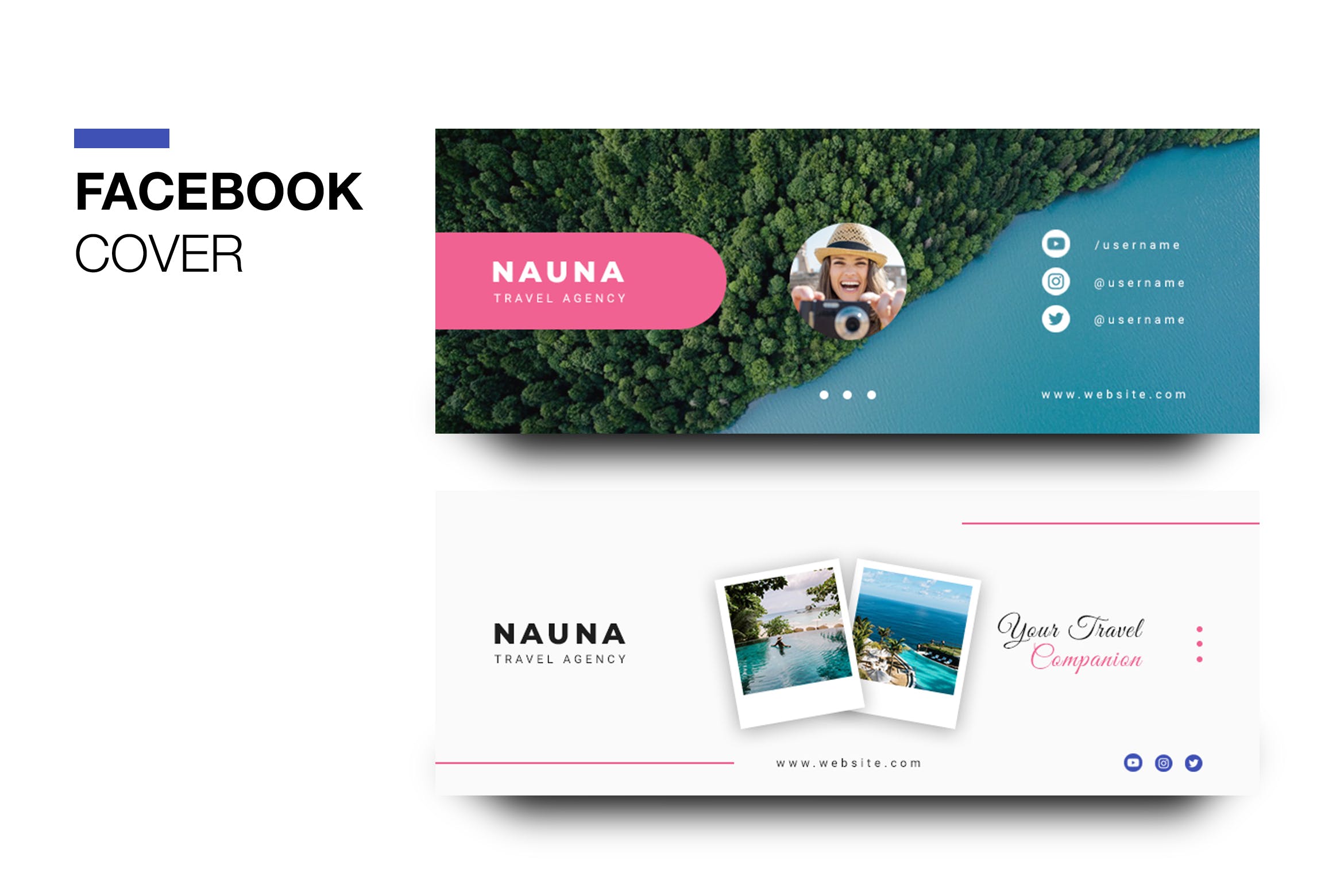 旅游代理商Facebook营销主页封面设计模板大洋岛精选 Nauna Travel Agency Facebook Cover插图 旅游代理商Facebook营销主页封面设计模板大洋岛精选 Nauna Travel Agency Facebook Cover插图