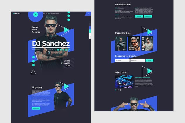 创意DJ音乐舞厅KTV品牌网站Muse模板第一素材精选 ProDJ – Creative DJ / Producer Site Muse Template插图(2)