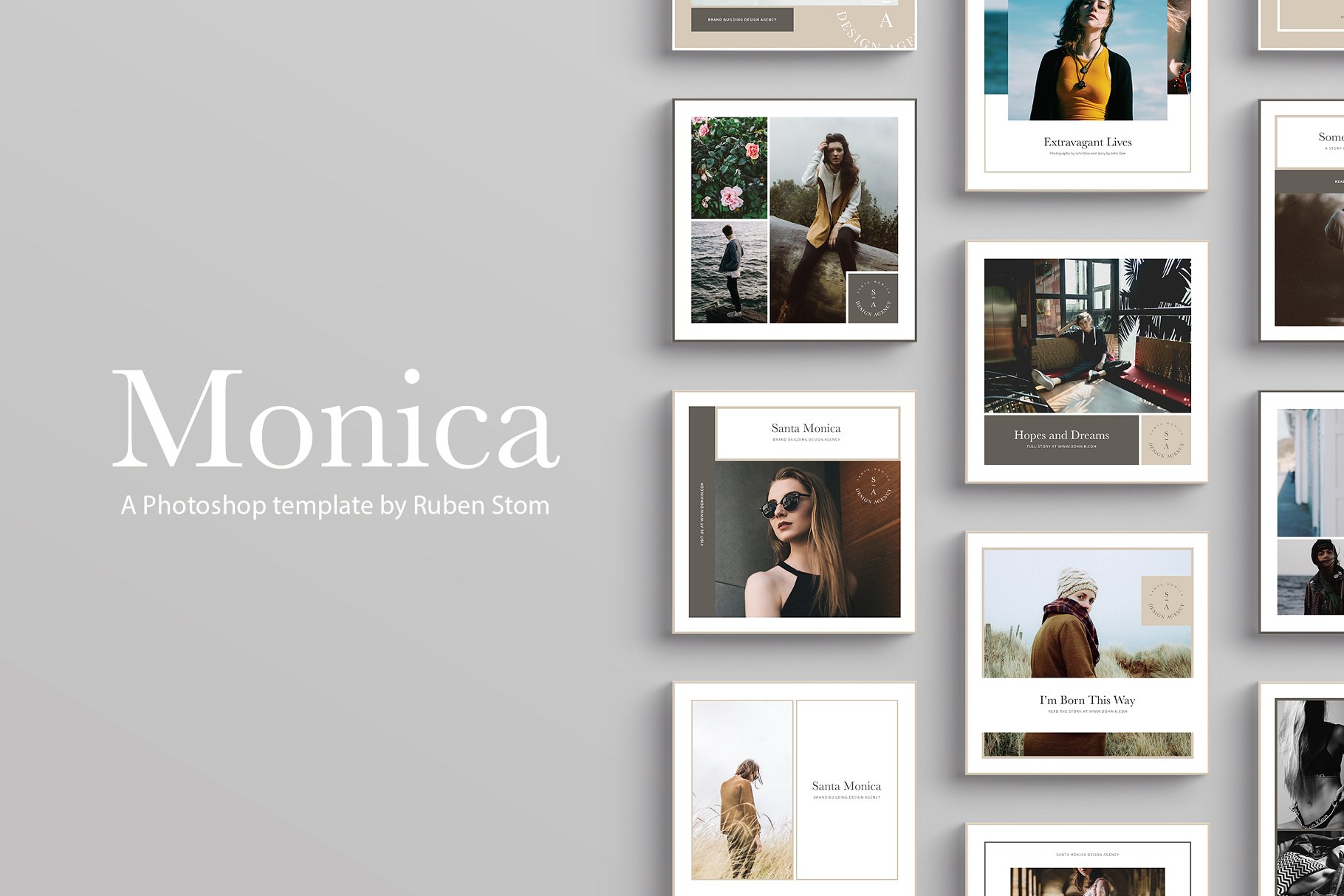 时尚主题社交媒体贴图模板第一素材精选 Santa Monica Social Media Templates插图
