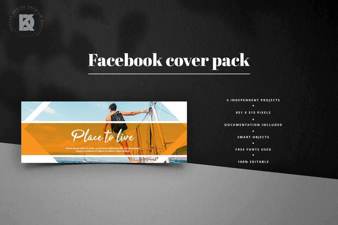 通用实用Facebook主页封面设计模板蚂蚁素材精选 Facebook Cover Universal Pack插图(5)