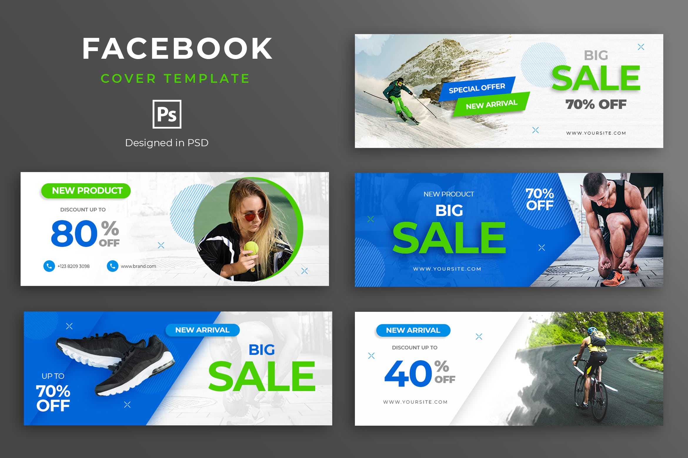 时尚品牌促销活动Facebook主页封面设计模板第一素材精选 Fashion Sale Facebook Cover Template插图