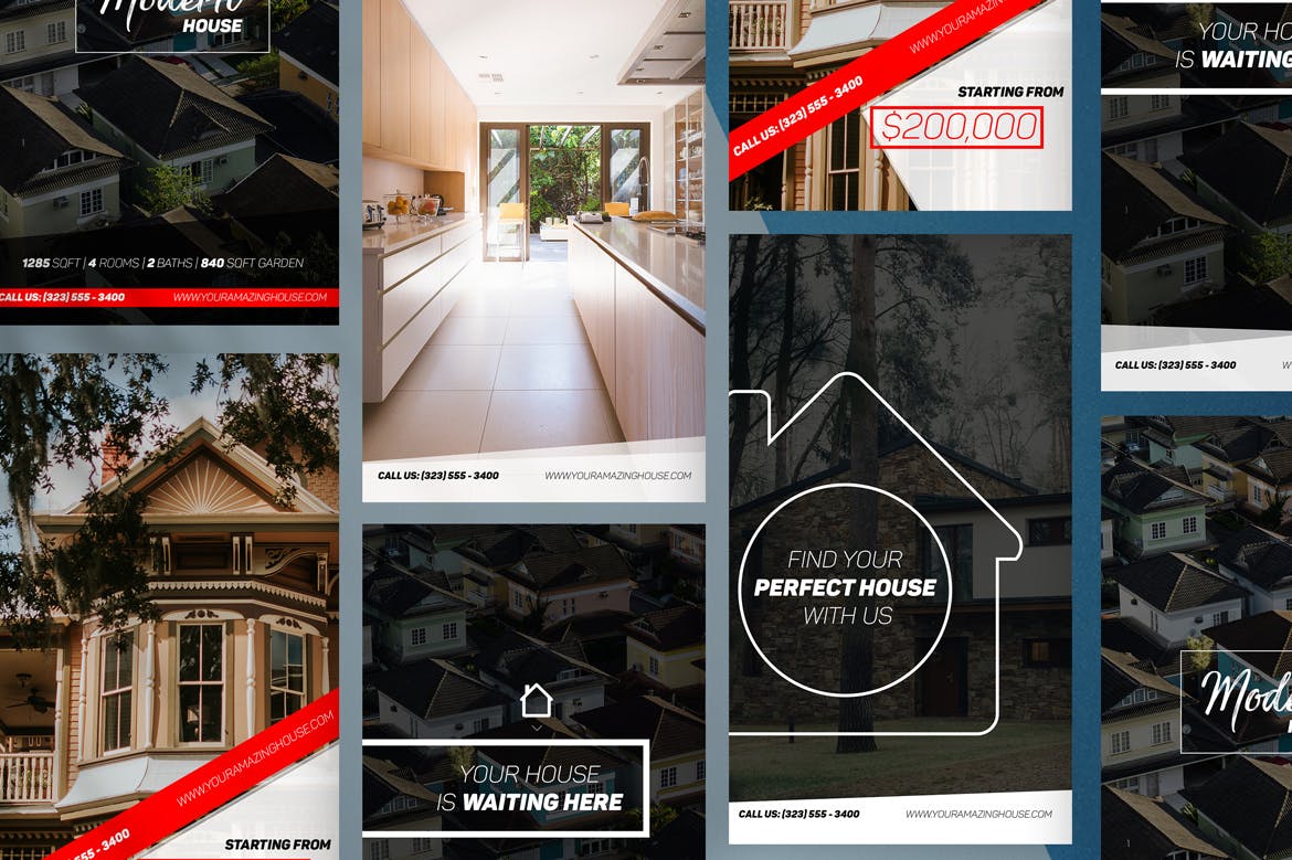 房地产经纪人社交媒体推广设计素材 Real Estate Instagram Stories插图(3)