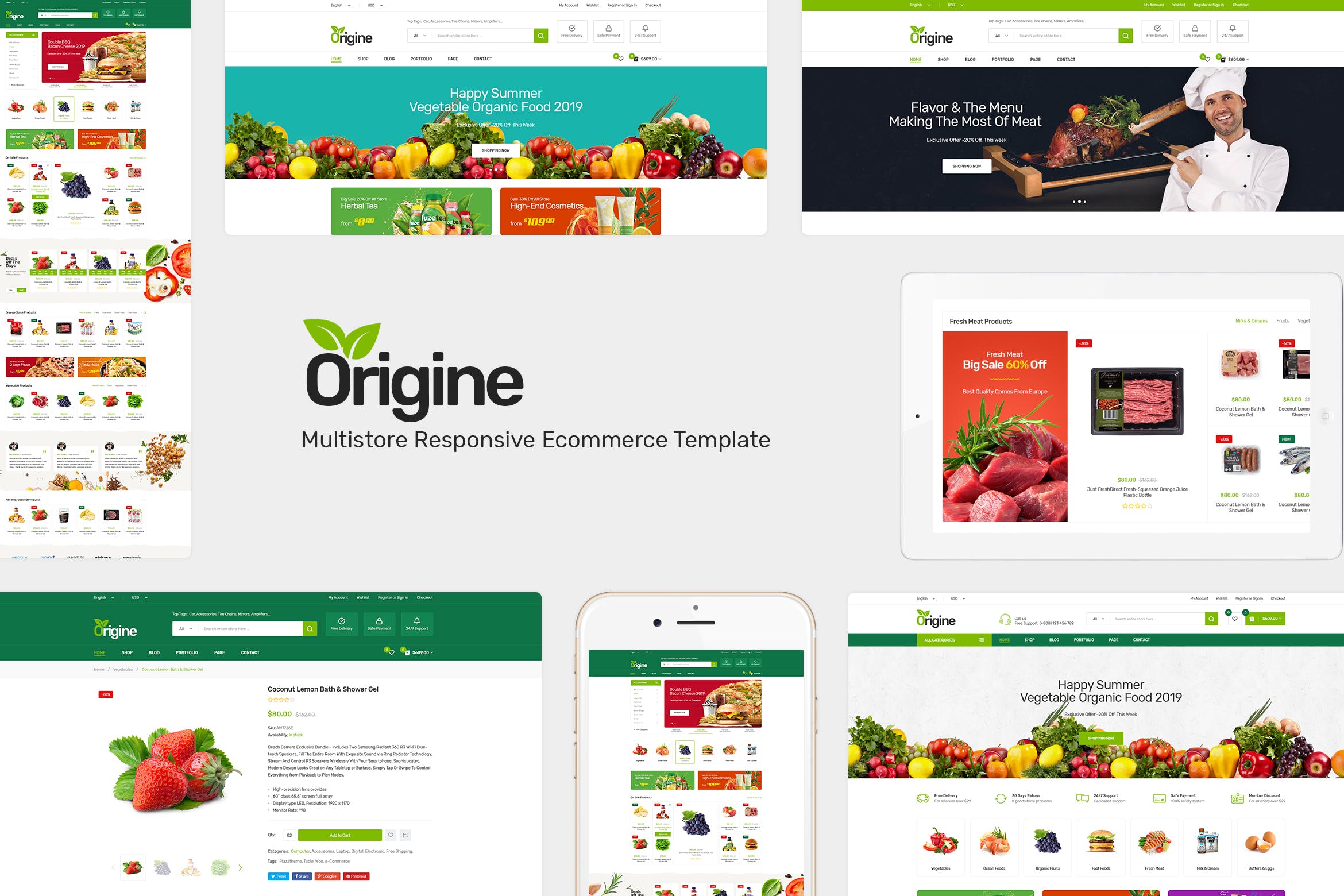 生鲜电商网站Opencart主题模板第一素材精选 Origine – Organic Opencart Theme插图