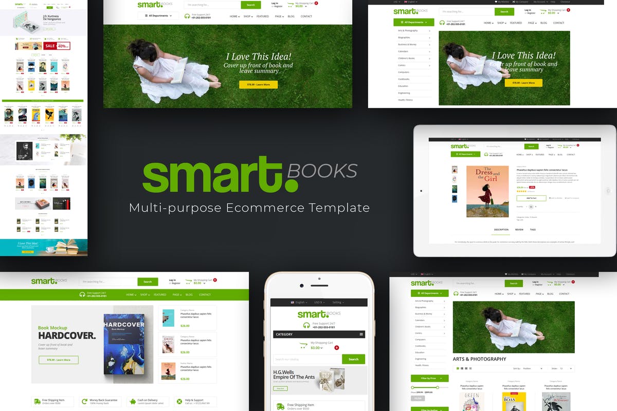 图书/电子书商城OpenCart主题模板蚂蚁素材精选 SmartBook – OpenCart Theme插图