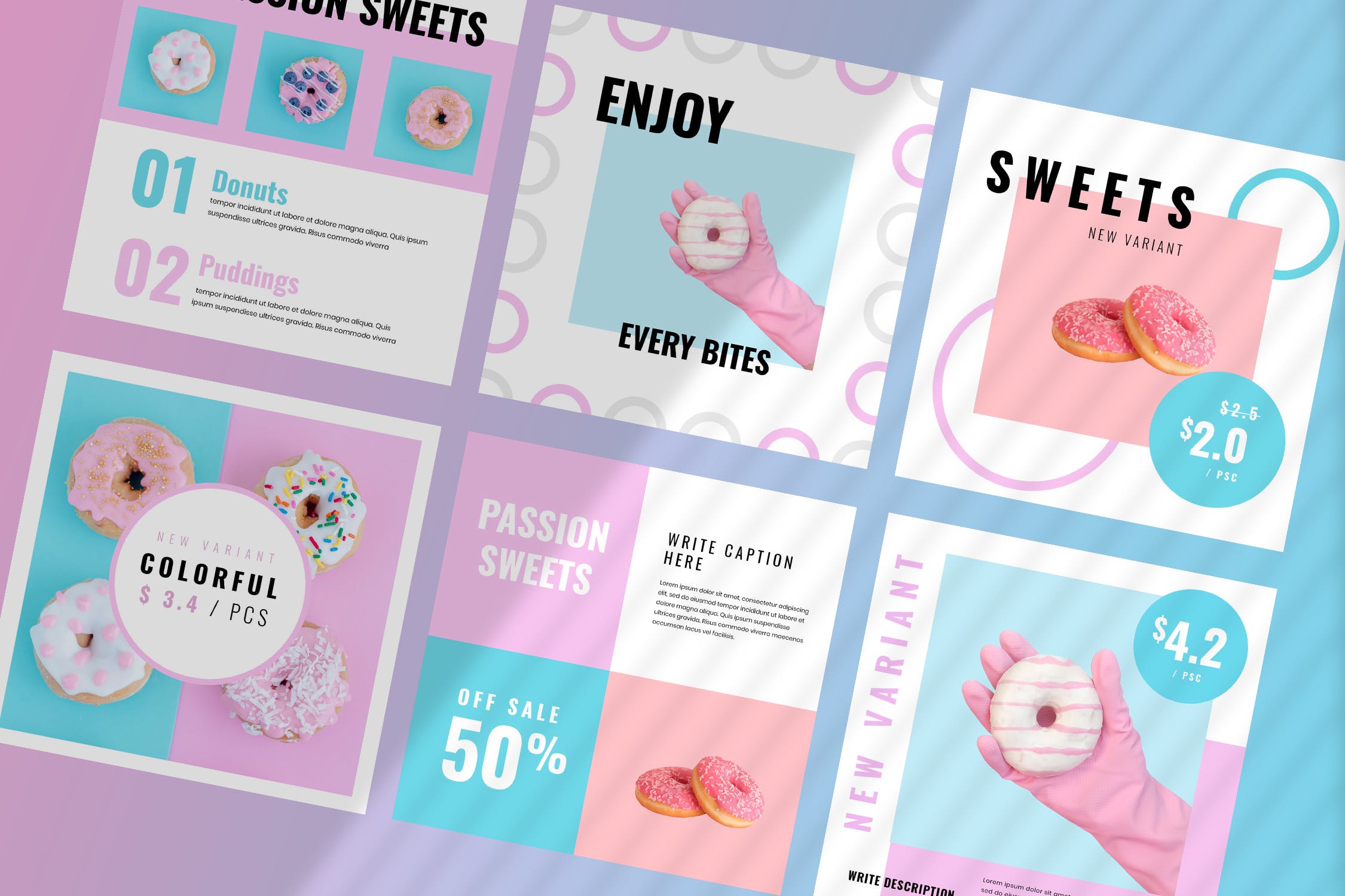烘焙糕点面包品牌社交推广设计素材包 Fiveteen – Social Media Kit插图(3)