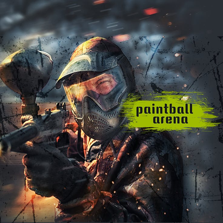 真人CS彩弹射击社交推广设计素材包 Paintball Arena – Social Media Kit插图(8)