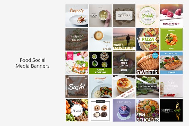 250个社交媒体营销Banner设计模板第一素材精选素材 Instagram Social Media Banners Pack插图(7)