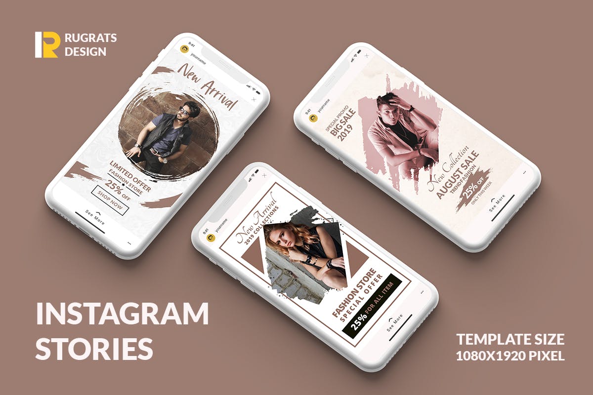 Instagram品牌故事品牌促销社交媒体设计模板蚂蚁素材精选 Instagram Story Template插图