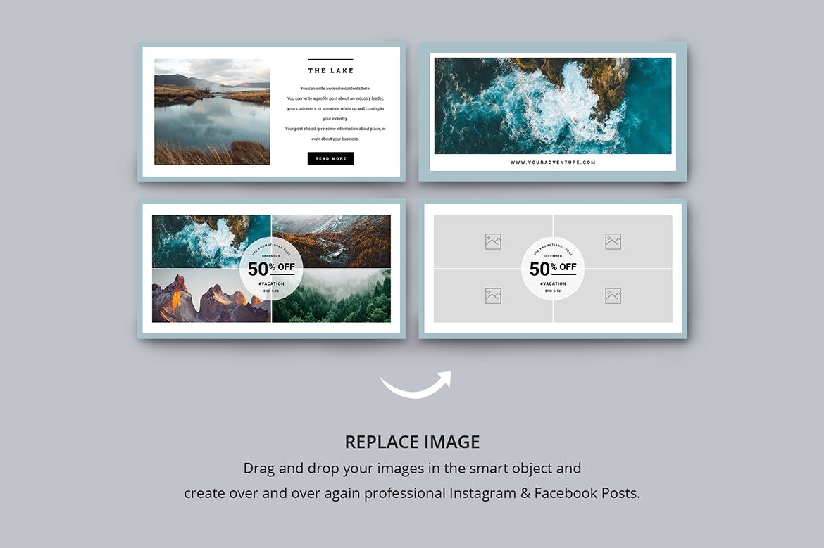 Facebook主页焦点图大洋岛精选广告模板v12 Facebook Ad Vol. 12插图2