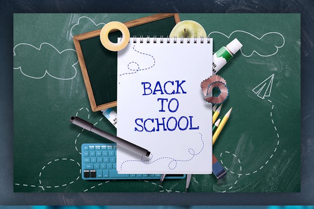 开学季校园主题场景巨无霸广告模板 Back To School – 10 Premium Hero Image Templates插图3