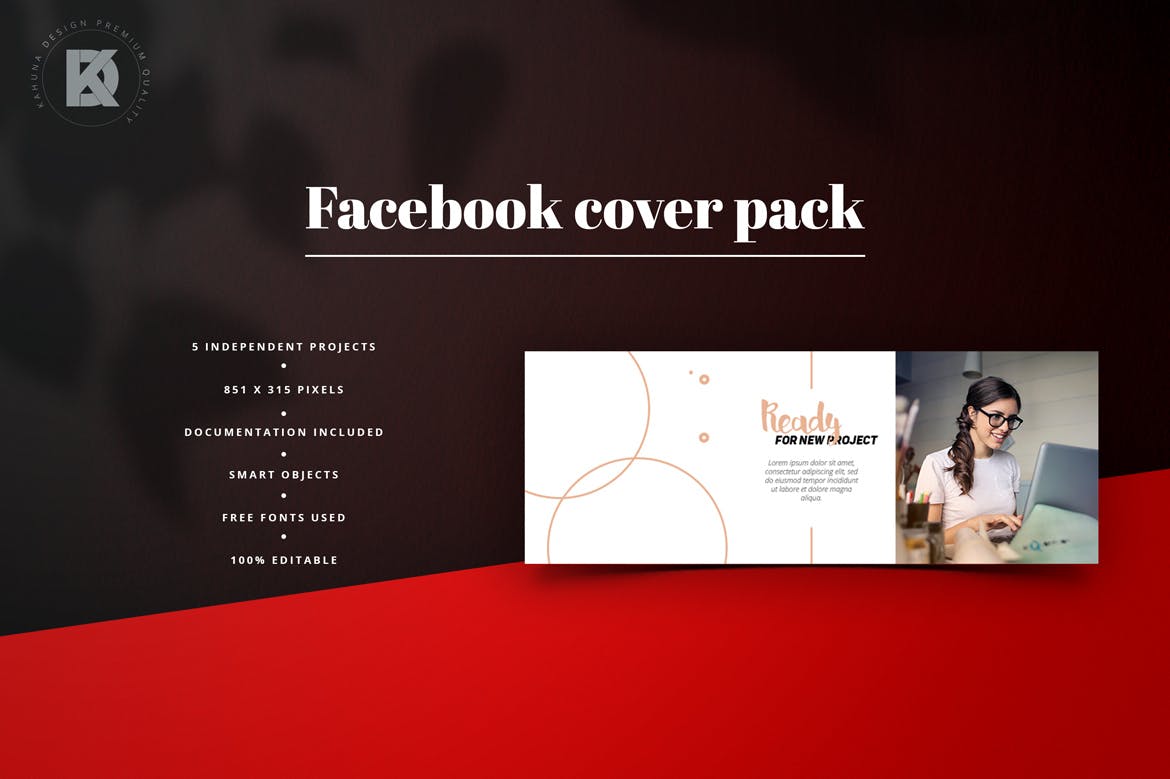 代理行销Facebook封面设计模板蚂蚁素材精选 Agency Marketing Facebook Cover Pack插图(2)