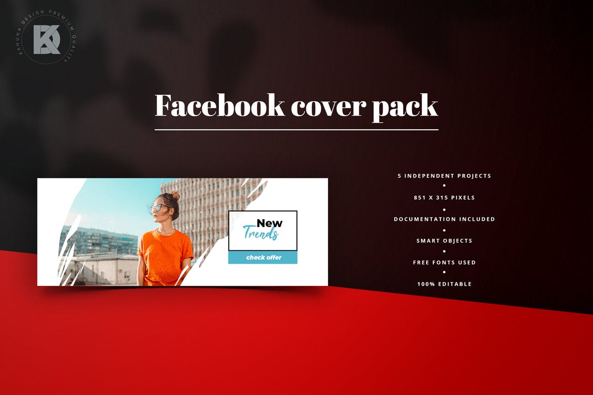 时尚品牌Facebook封面设计模板第一素材精选 Fashion Facebook Cover Pack插图(5)