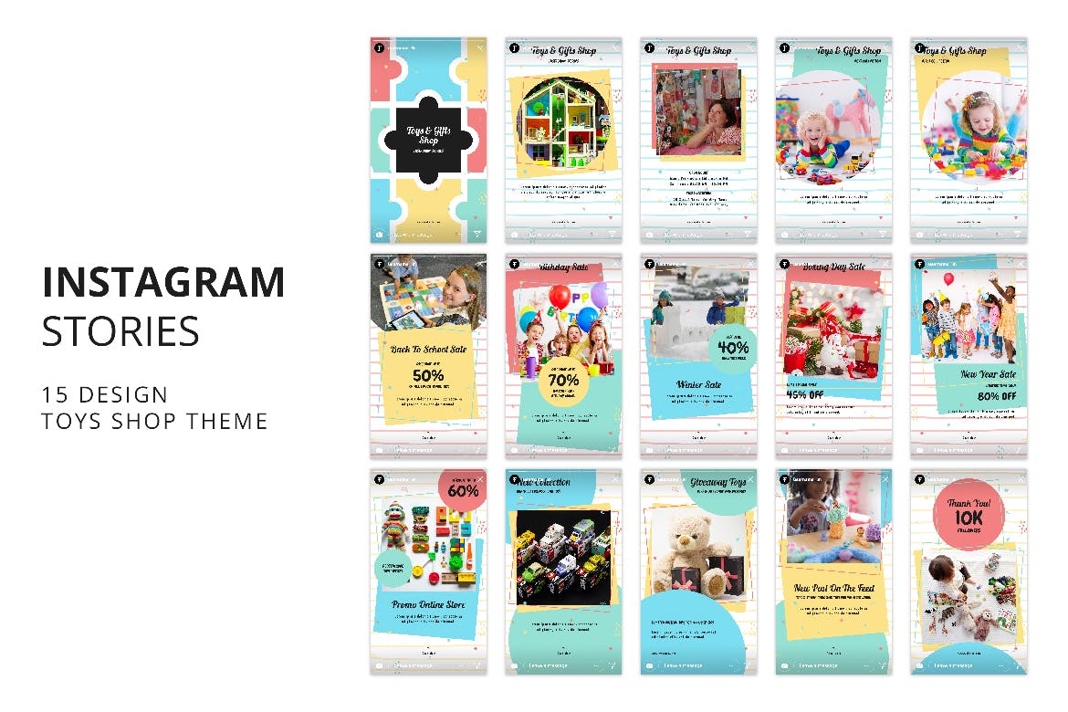 玩具及礼品店Instagram品牌故事设计模板第一素材精选 Toys & Gift Shop Instagram Stories插图(6)