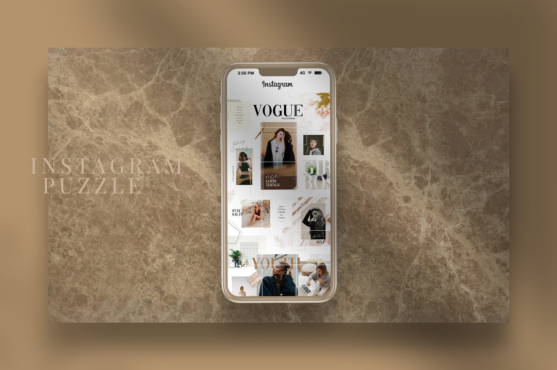 时尚高端的Instagram社交媒体拼图模板第一素材精选 Vogue – instagram puzzle [psd]插图(5)