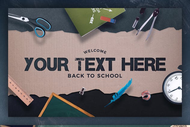开学季校园主题场景巨无霸广告模板 Back To School – 10 Premium Hero Image Templates插图(6)