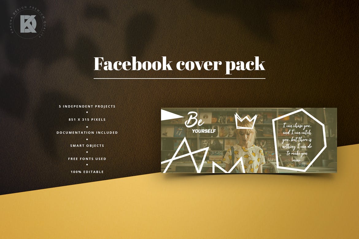 音乐节/音乐演出活动Facebook主页封面设计模板第一素材精选 Music Facebook Cover Pack插图(2)