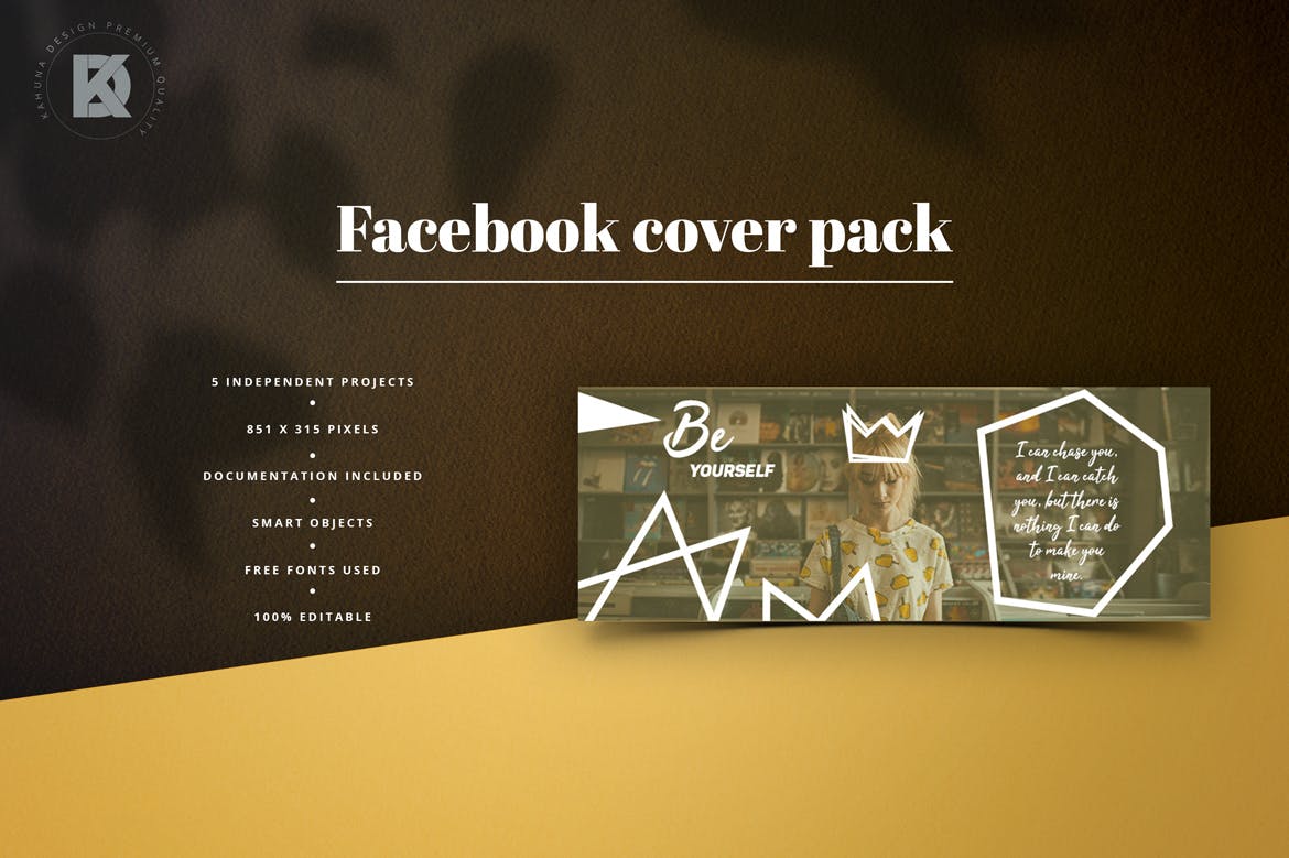 音乐节/音乐演出活动Facebook主页封面设计模板蚂蚁素材精选 Music Facebook Cover Pack插图(2)