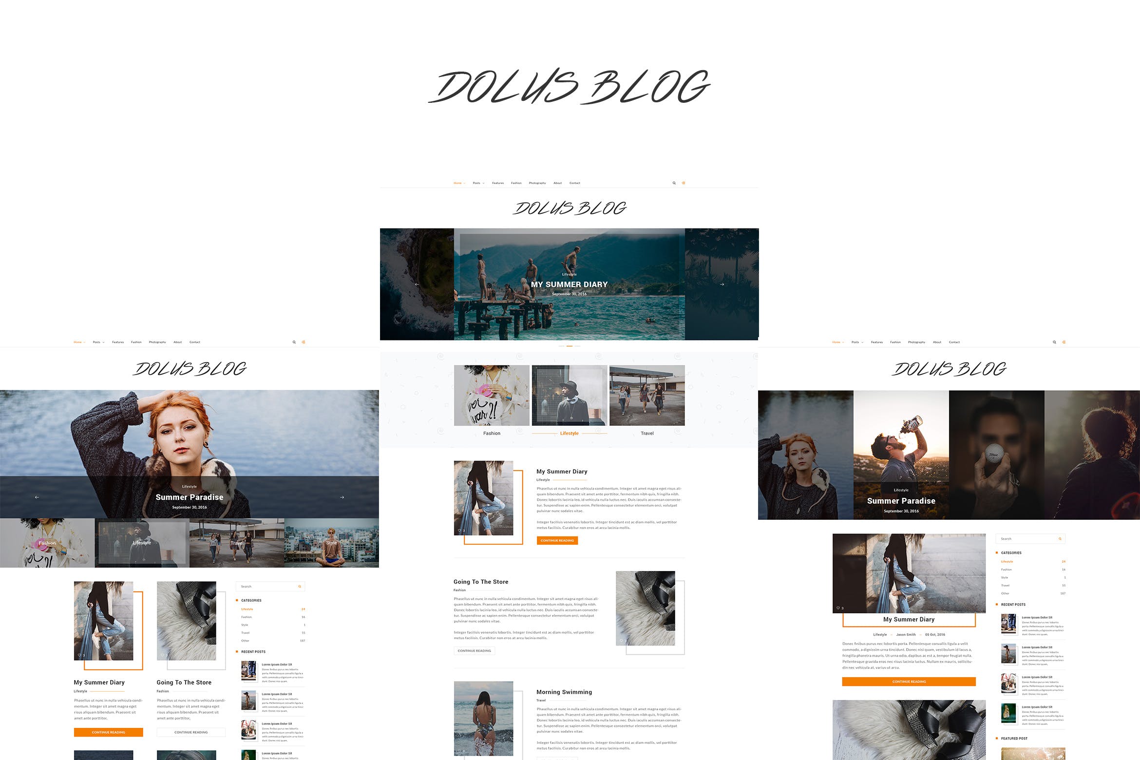 现代简约风格个人博客HTML模板大洋岛精选下载 Dolus插图